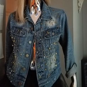 Custom Design Blue Denim Jacket